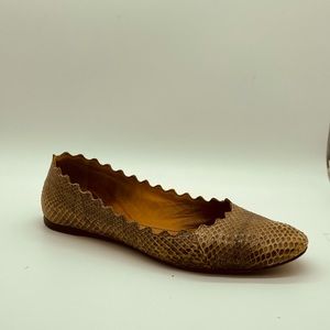 Chloe Laurent Sneak-skin Ballet flats.